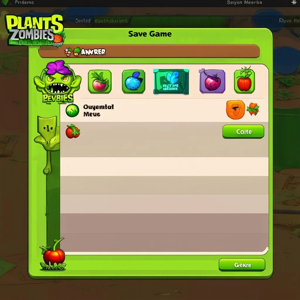 Lưu game Plants vs Zombies