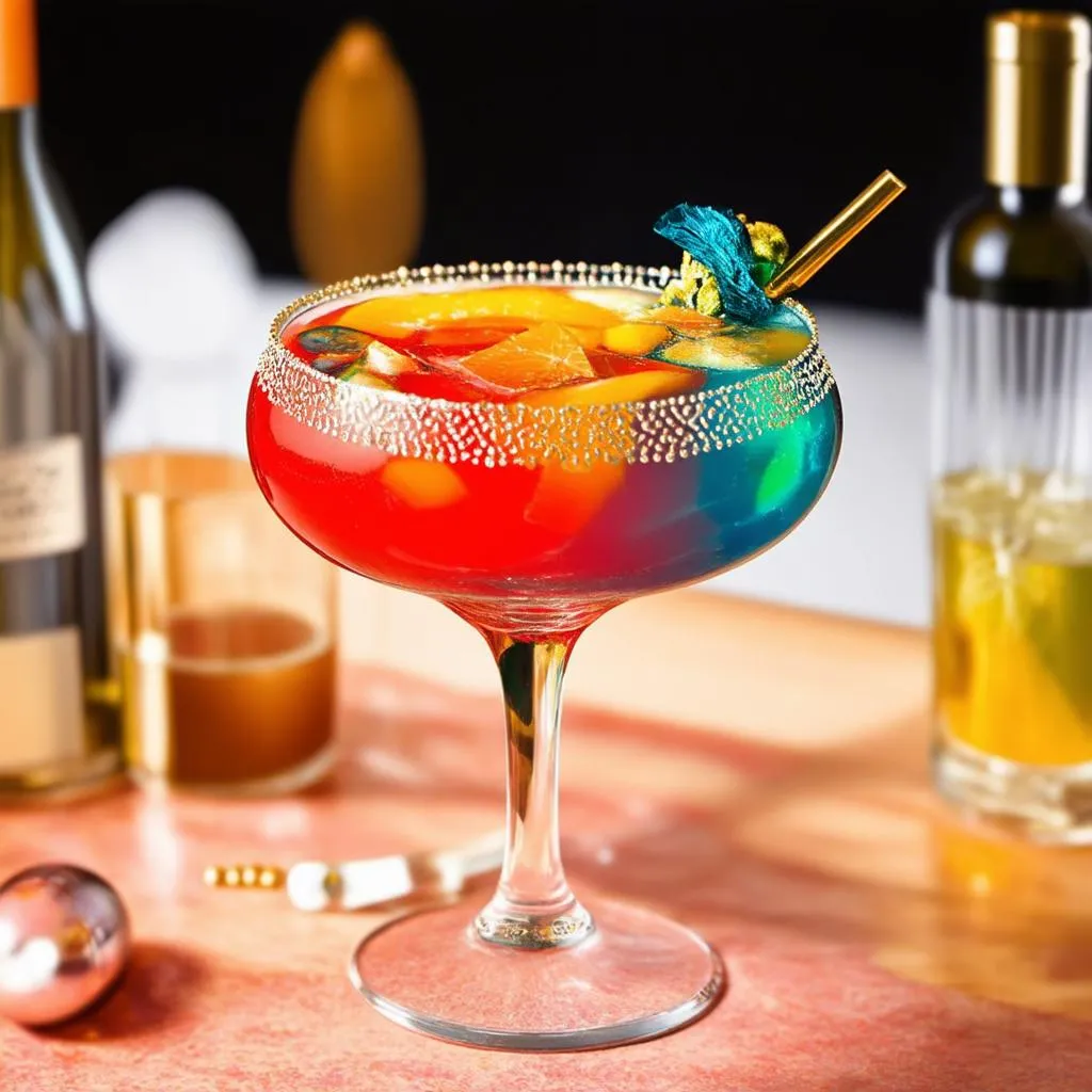 Ly cocktail đầy màu sắc