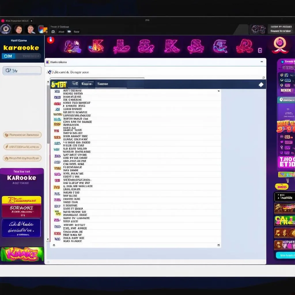 Giao Diện Trò Chơi Hát Karaoke