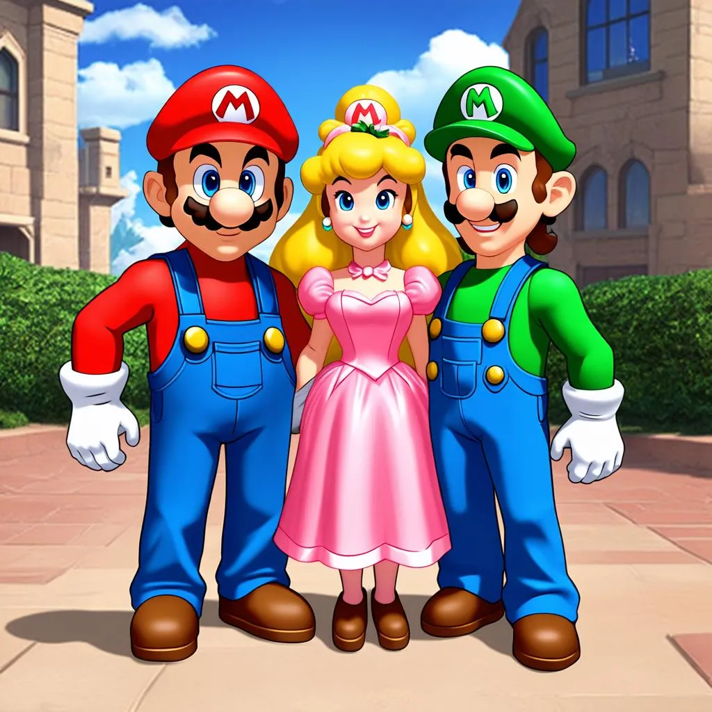 Mario, Luigi và công chúa Peach