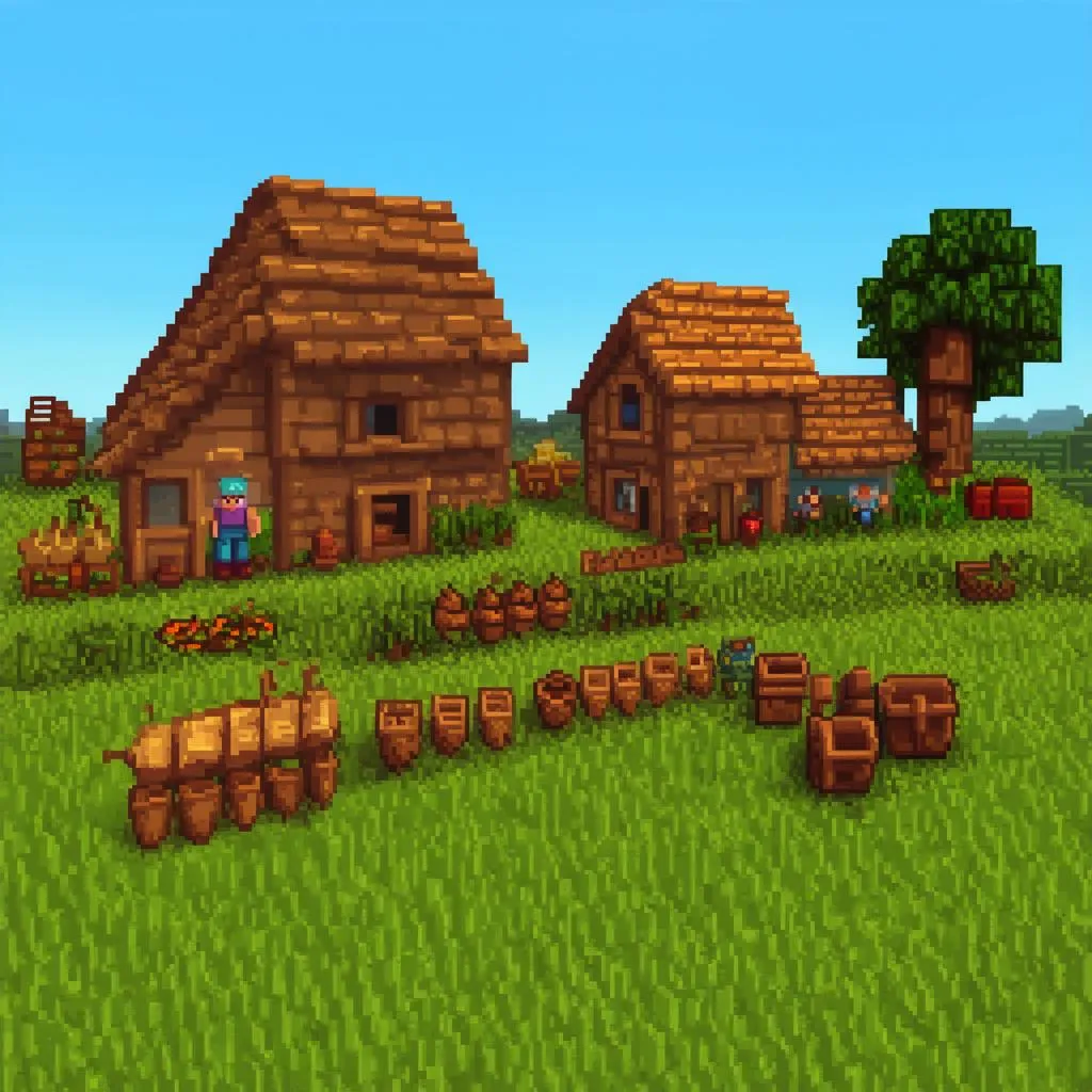 Cuộc sống thanh bình trong Minecraft Dân Làng