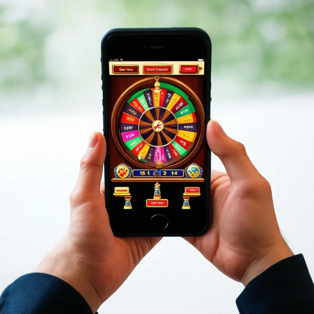 person playing spin game