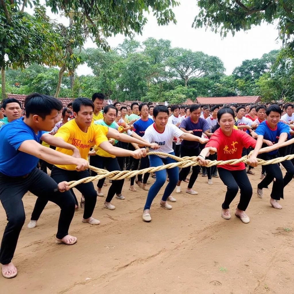 Người dân chơi kéo co