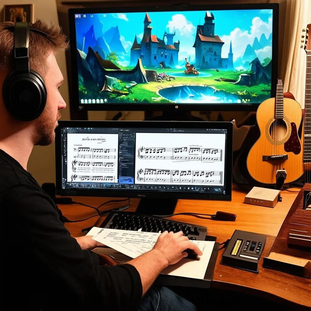 Game composer at work