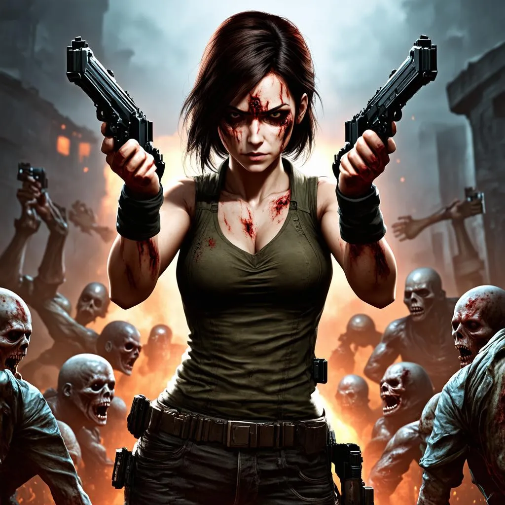 Nhân vật game bắn zombie