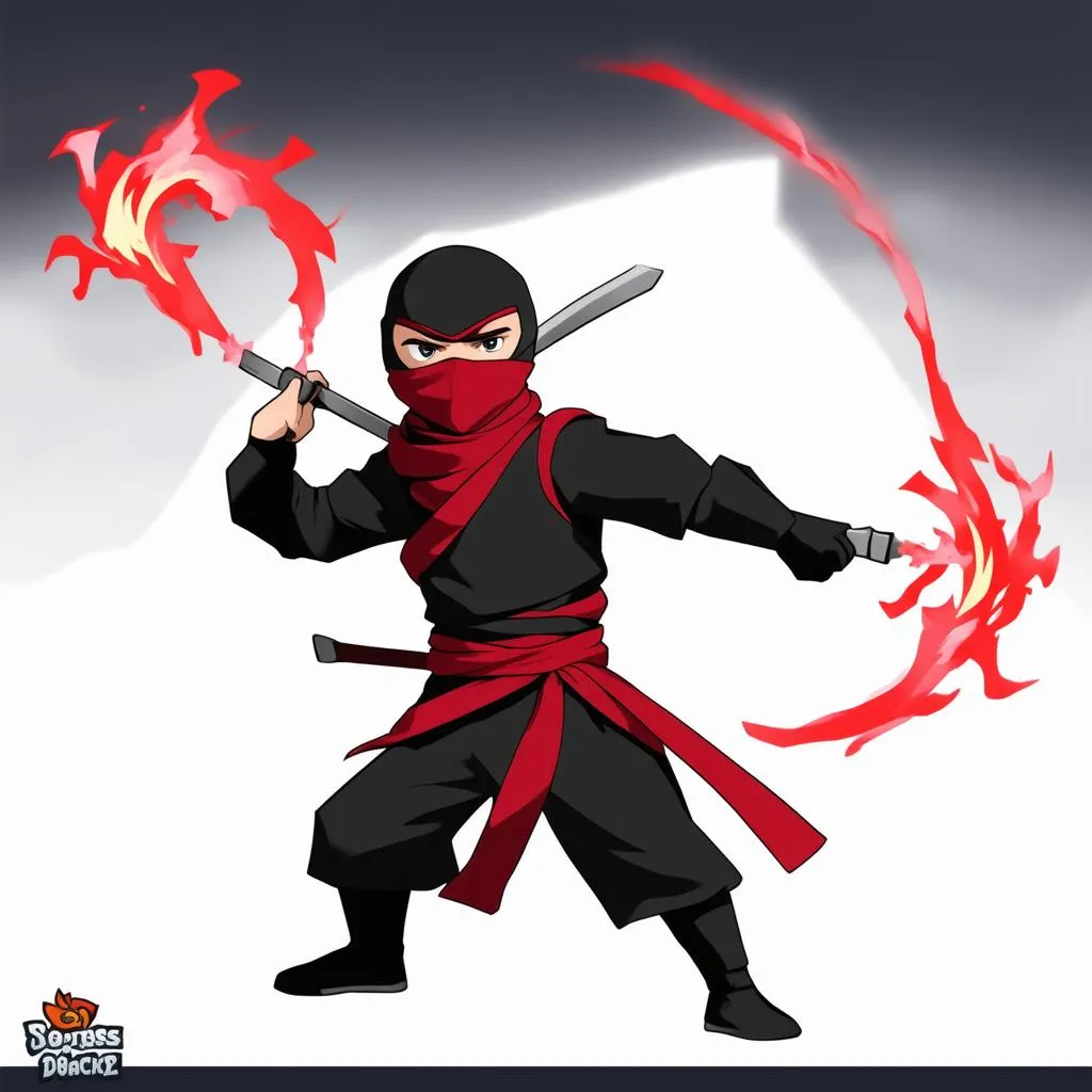 Nhân vật Ninja trong trò chơi với những kỹ năng đặc biệt