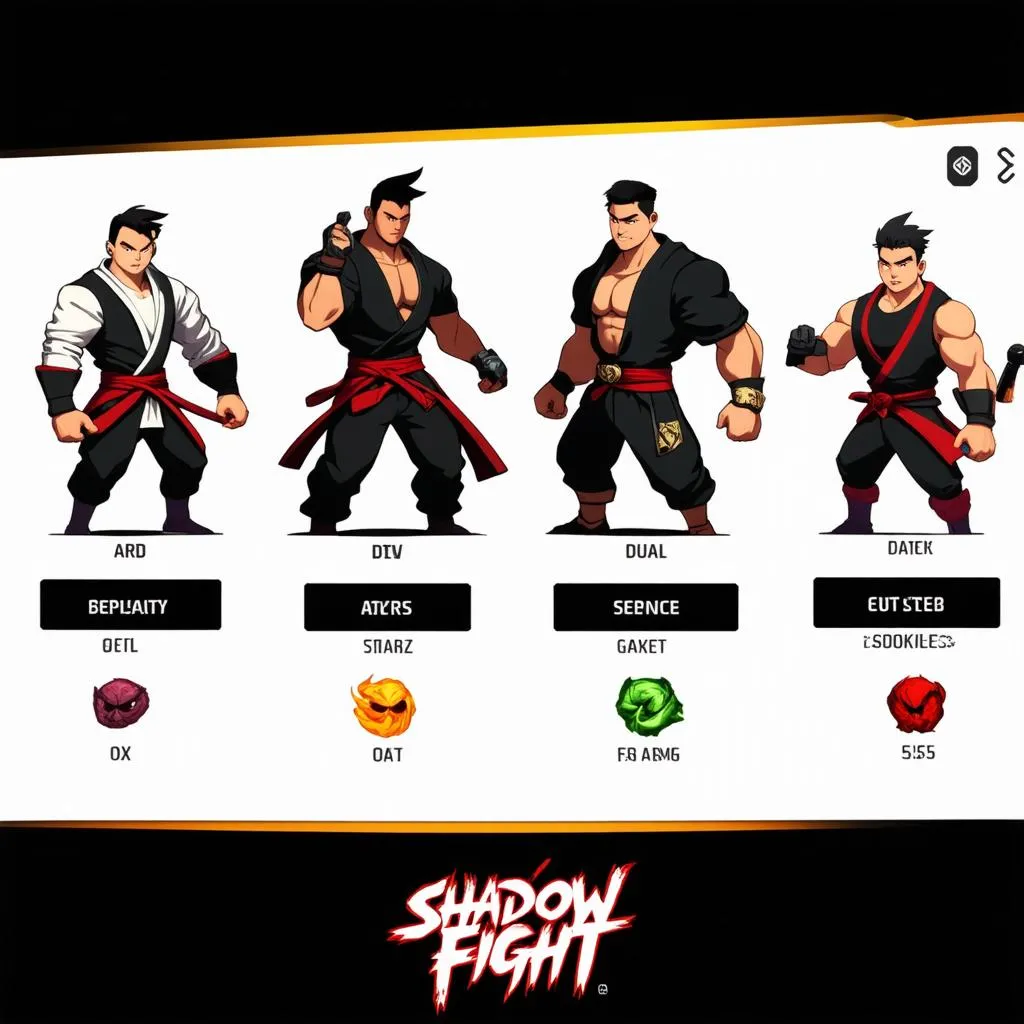 Nhân vật trong trò chơi Shadow Fight