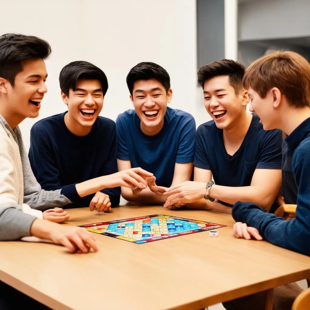 Nhóm bạn trẻ chơi board game