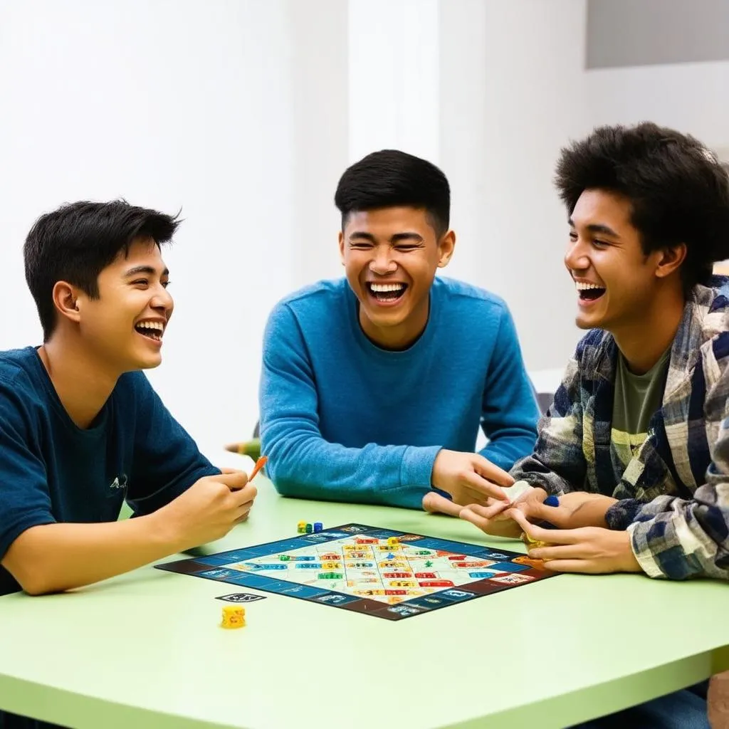 Nhóm bạn trẻ cùng chơi board game