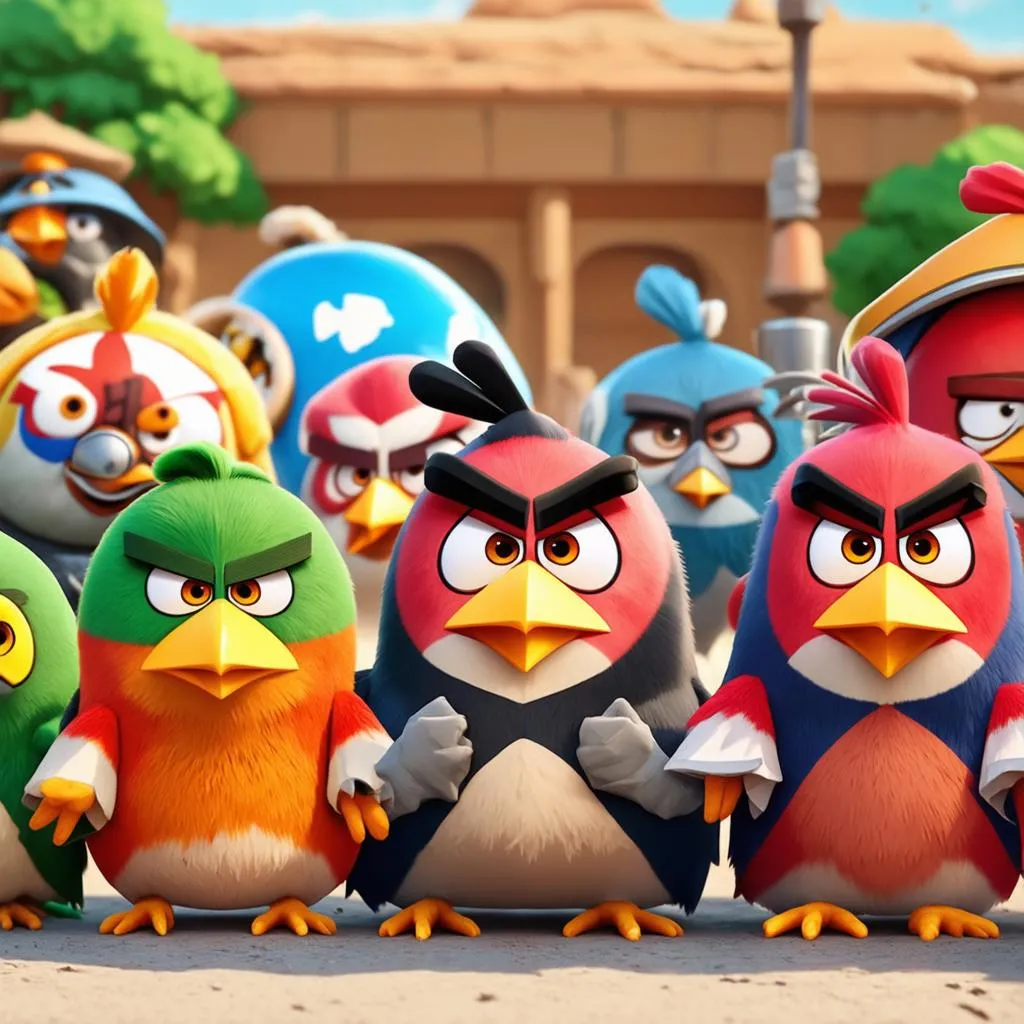 Những chú chim Angry Birds đang giận