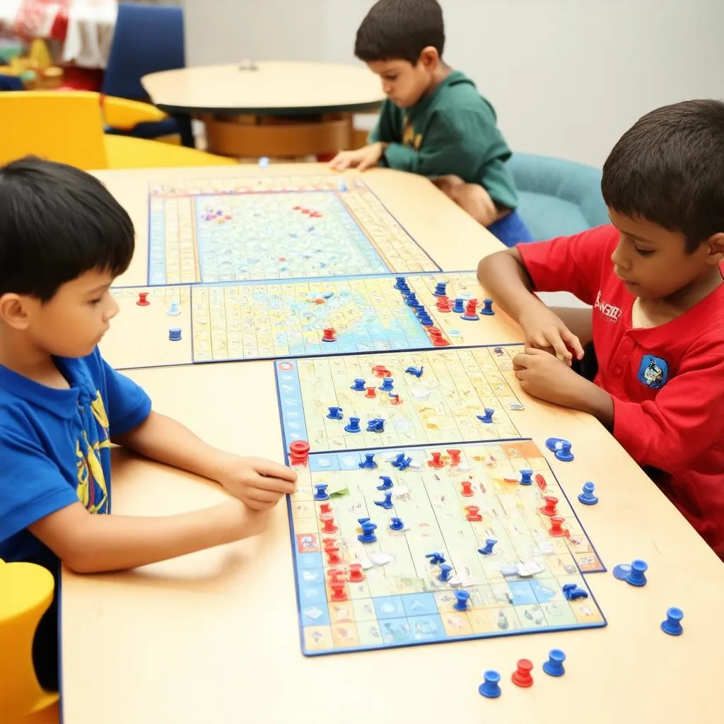 Trẻ em chơi board game