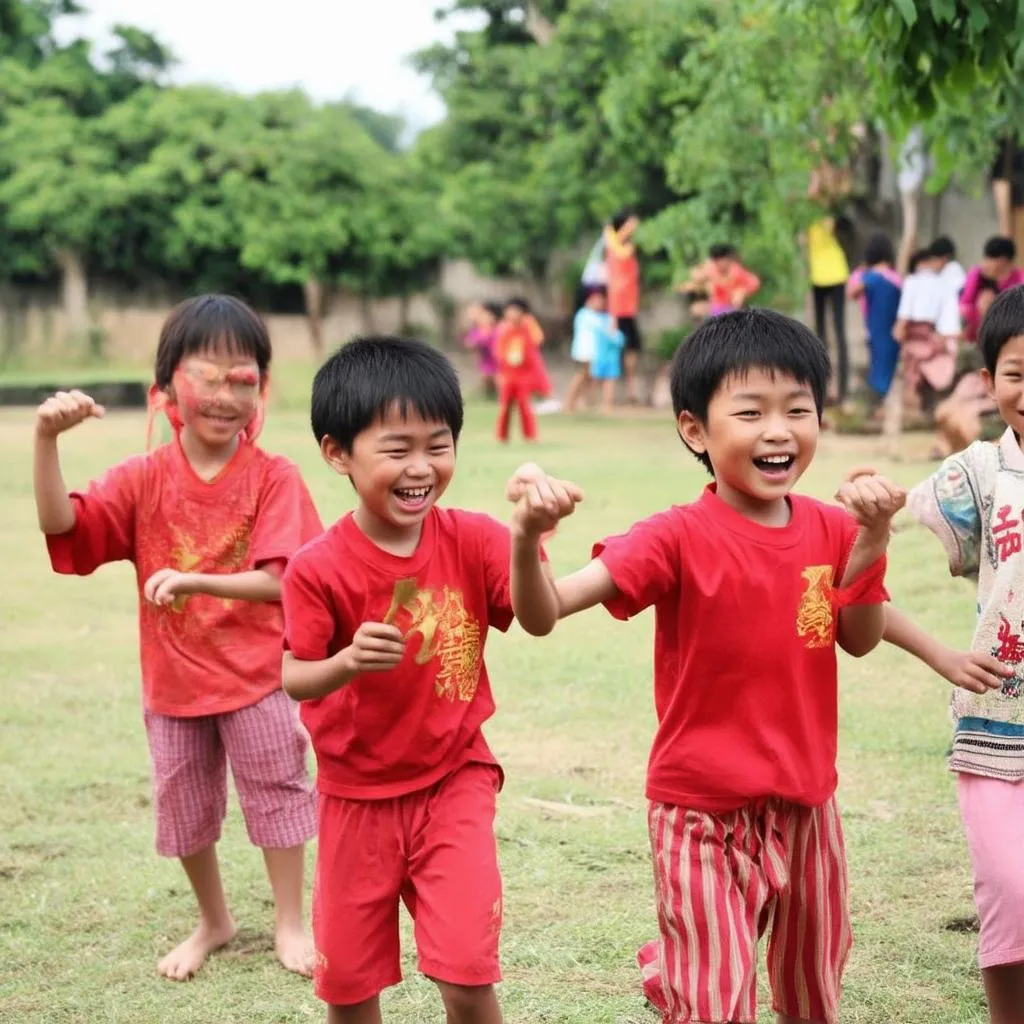 Trẻ em chơi ngoài trời