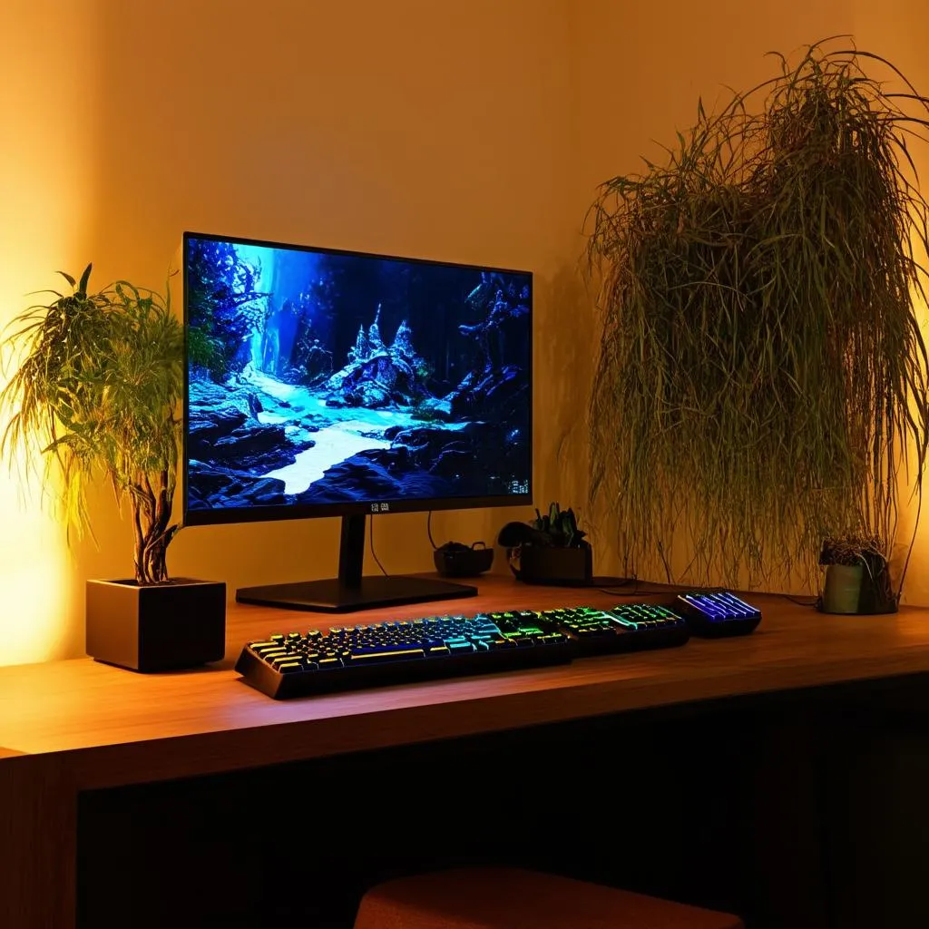 bàn gaming setup hợp phong thủy