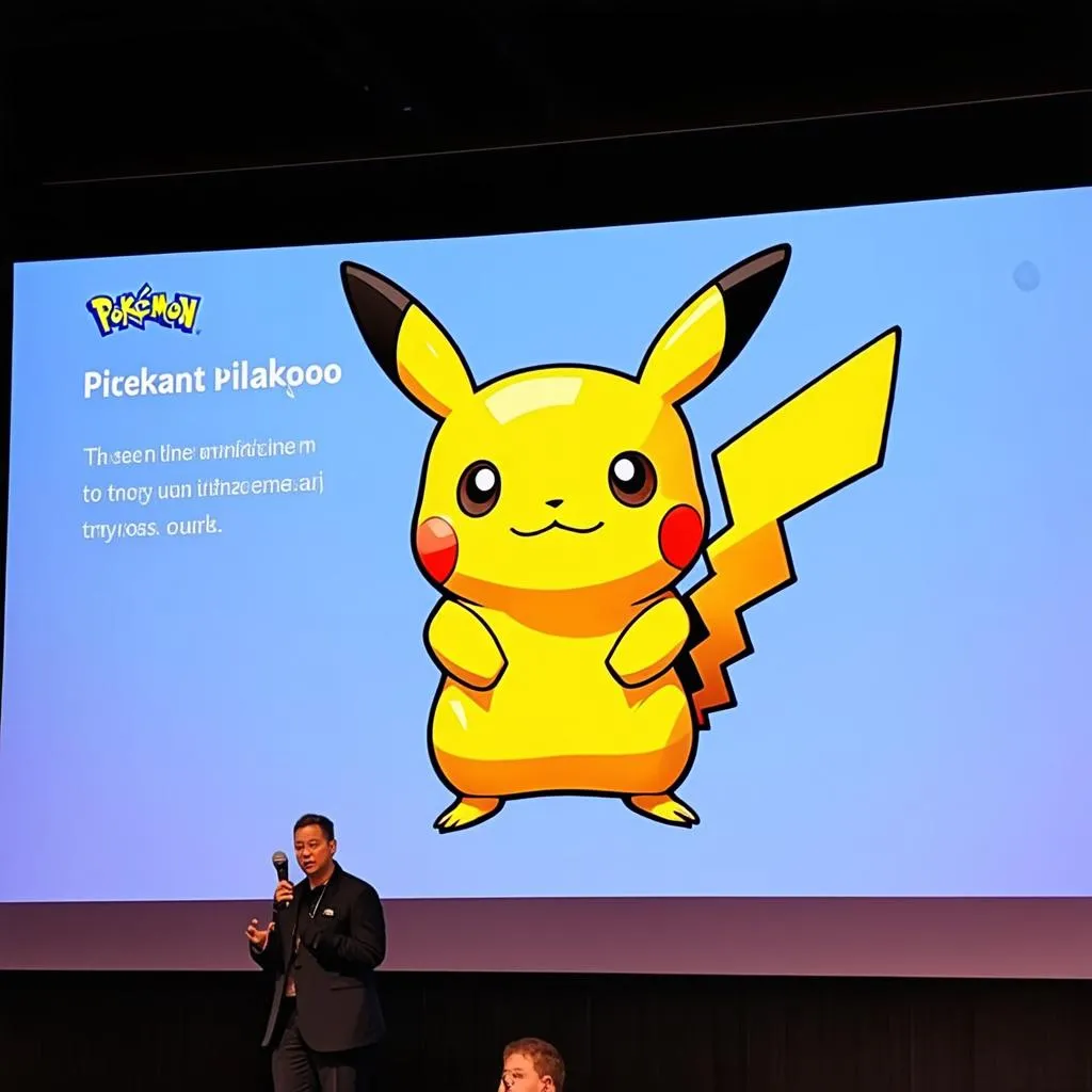 Pikachu trên slide Powerpoint