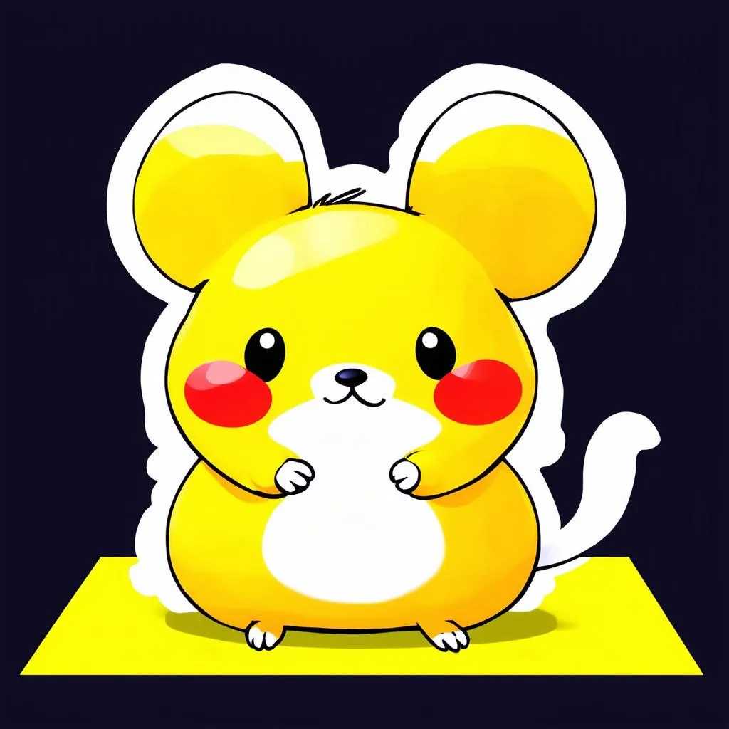 Pikachu trên nền vàng