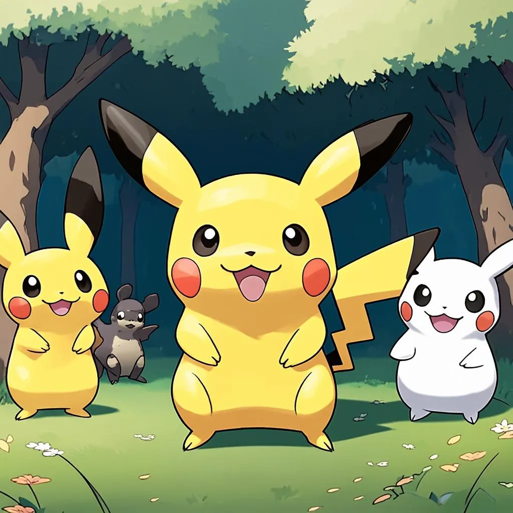 Pikachu và các loại Pokemon