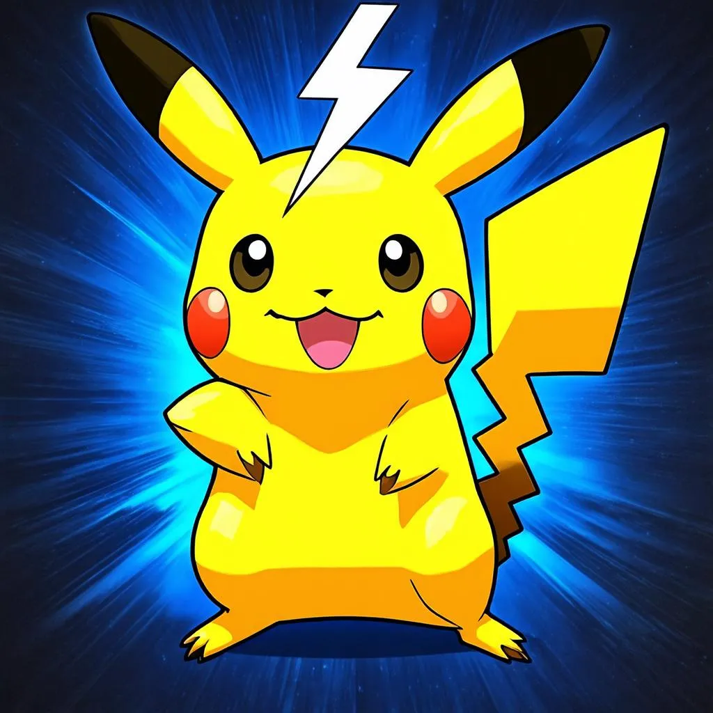 Pikachu với hình ảnh tia sét