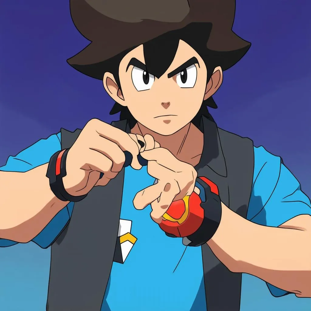 pokemon trainer with mega bracelet