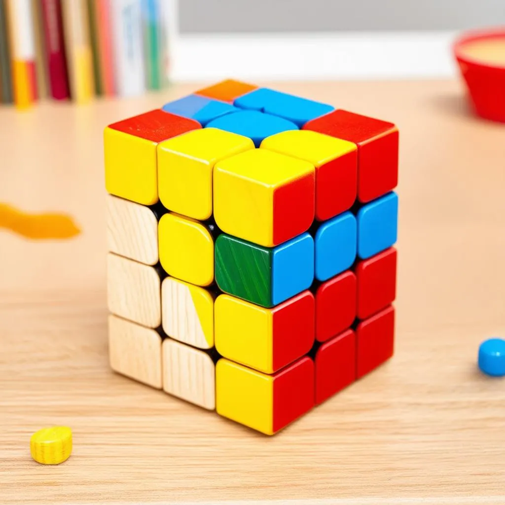 Rubik gỗ cho bé 3 tuổi