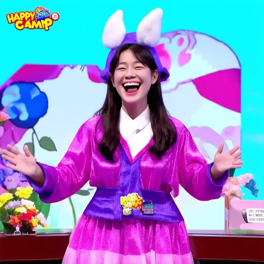 Sao Hoa Ngữ chơi game tại Happy Camp