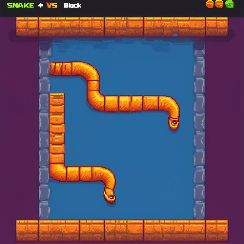 snake vs block gameplay