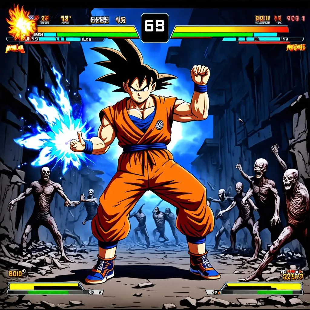 Hình ảnh gameplay Songoku đại chiến zombie