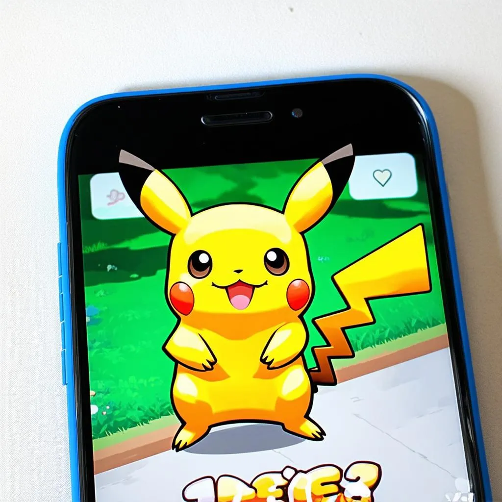 Pikachu phiên bản cũ trên điện thoại