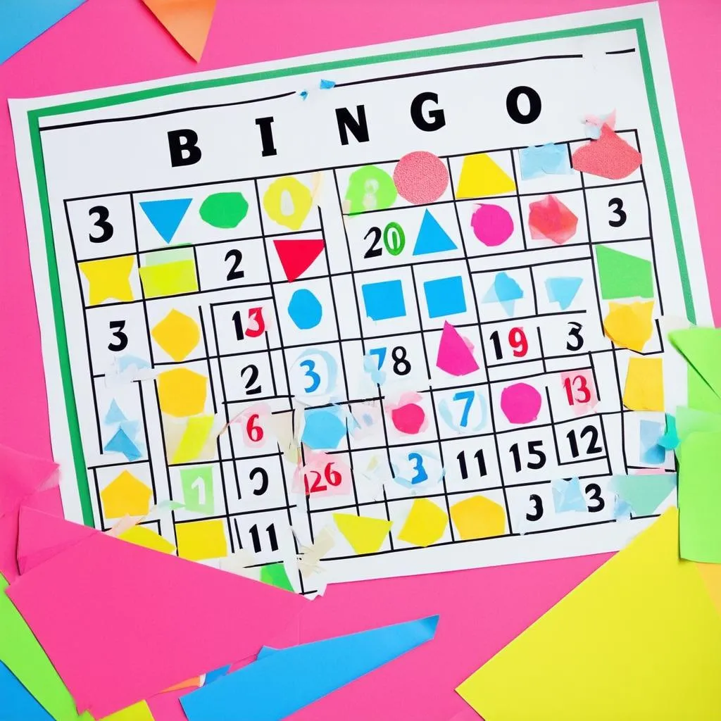 Tạo bảng Bingo từ giấy màu