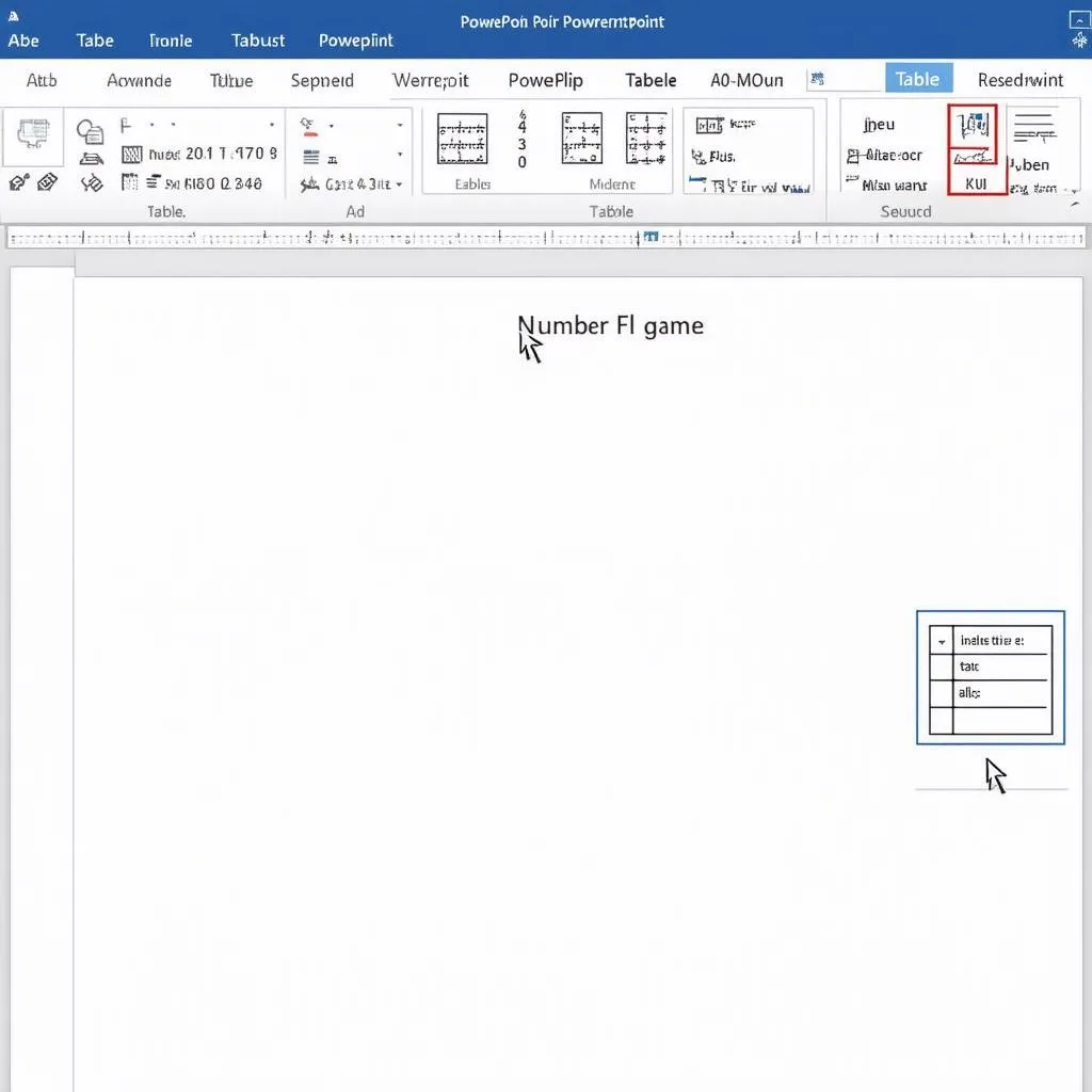 Tạo bảng ô số trong Powerpoint