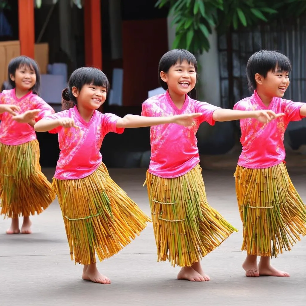 Trẻ em chơi tập tầm vông