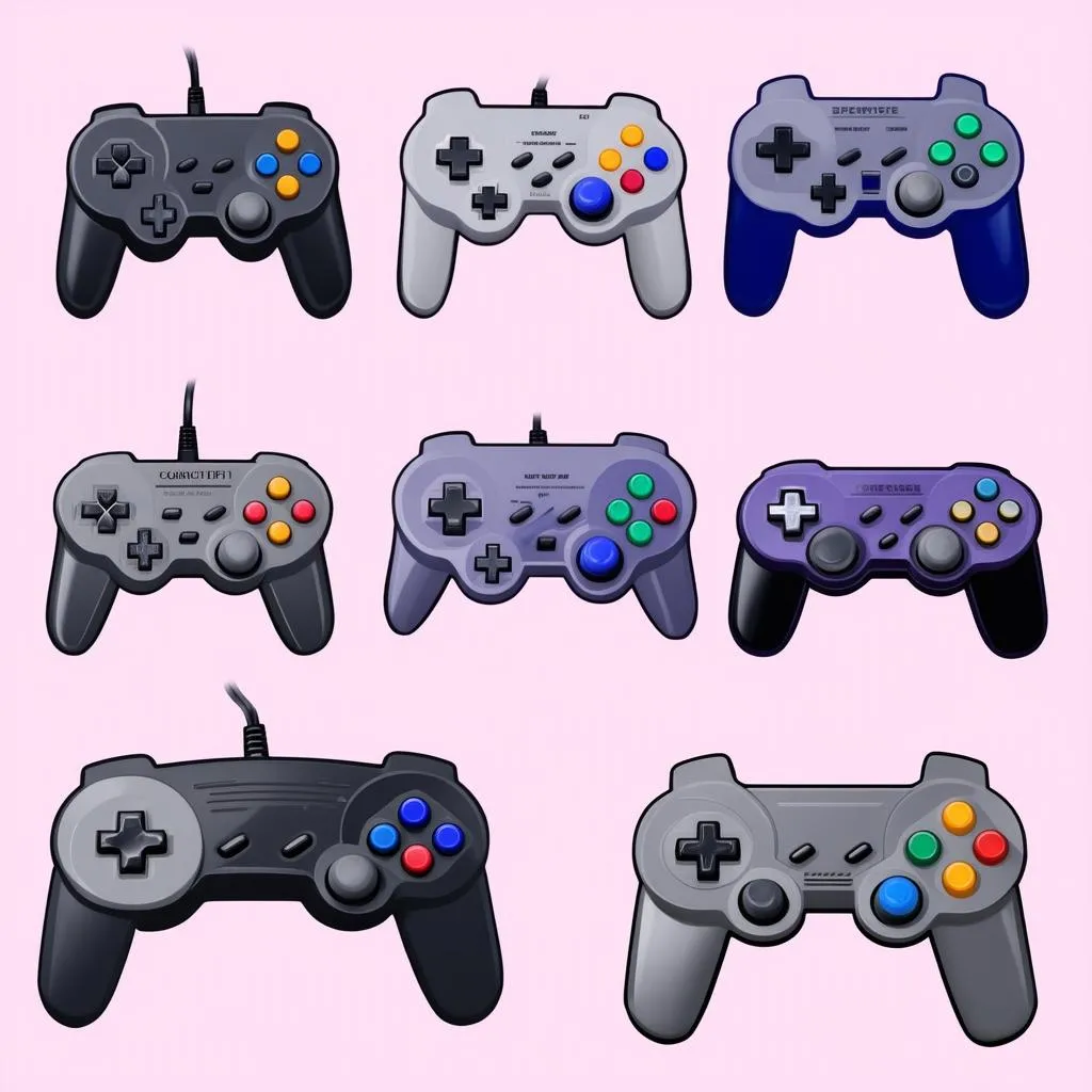 Retro video game controllers