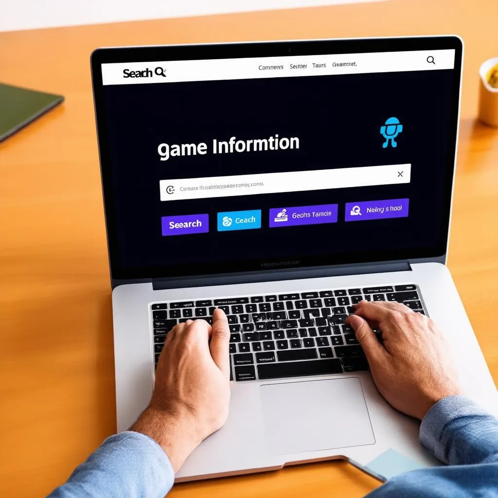 Tìm kiếm thông tin game trên website