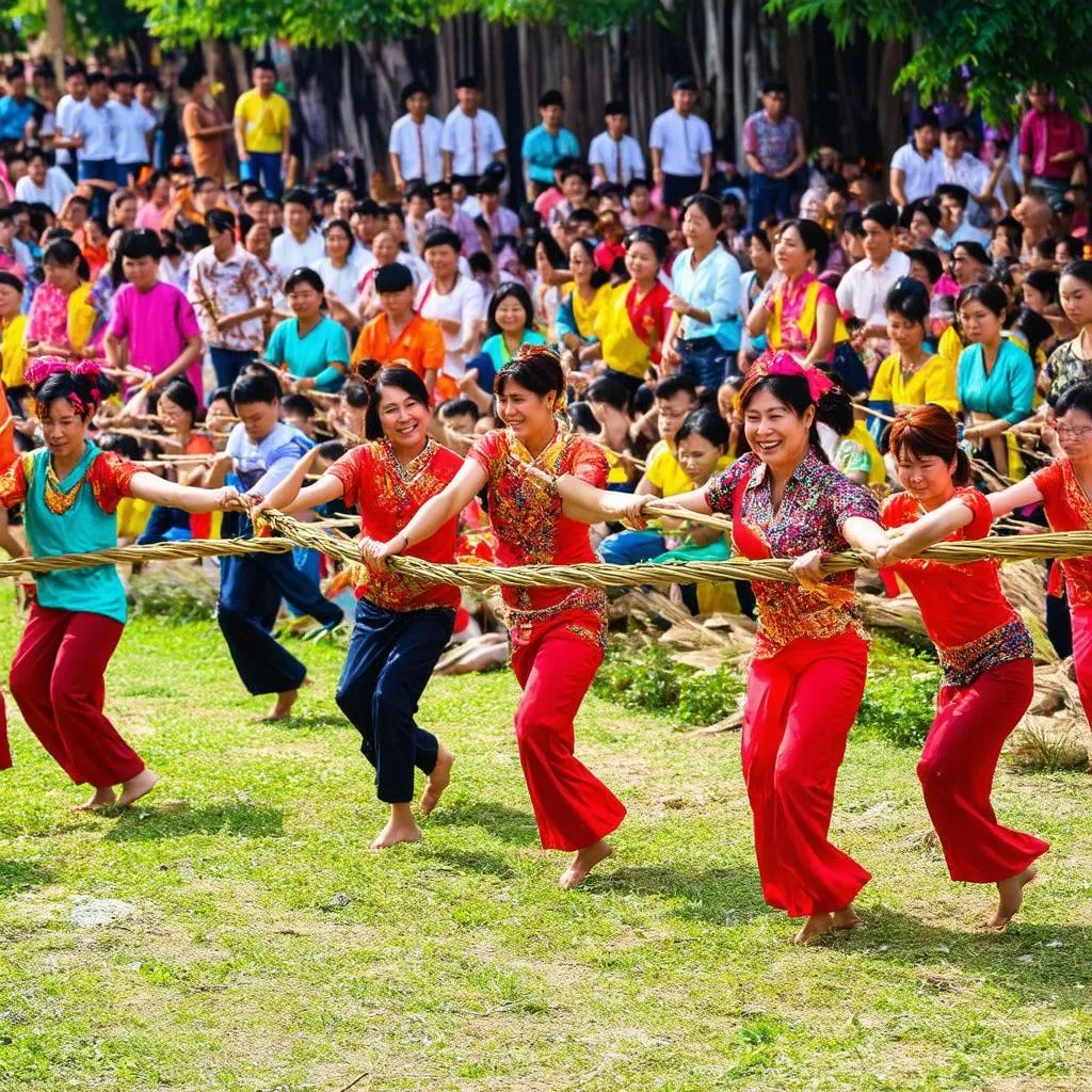 Tổ chức hội chơi trò chơi dân gian