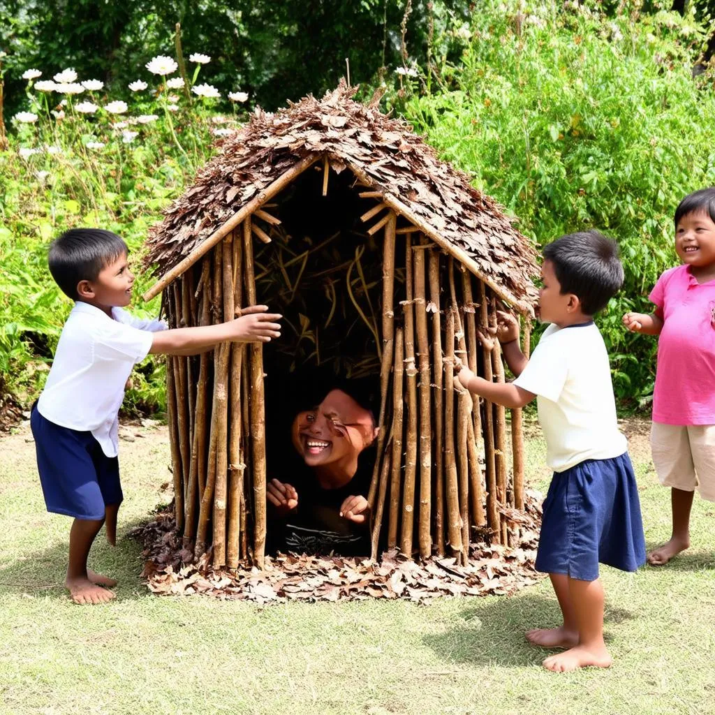 Tranh Vẽ Trò Chơi Nhà Cửa Lửa