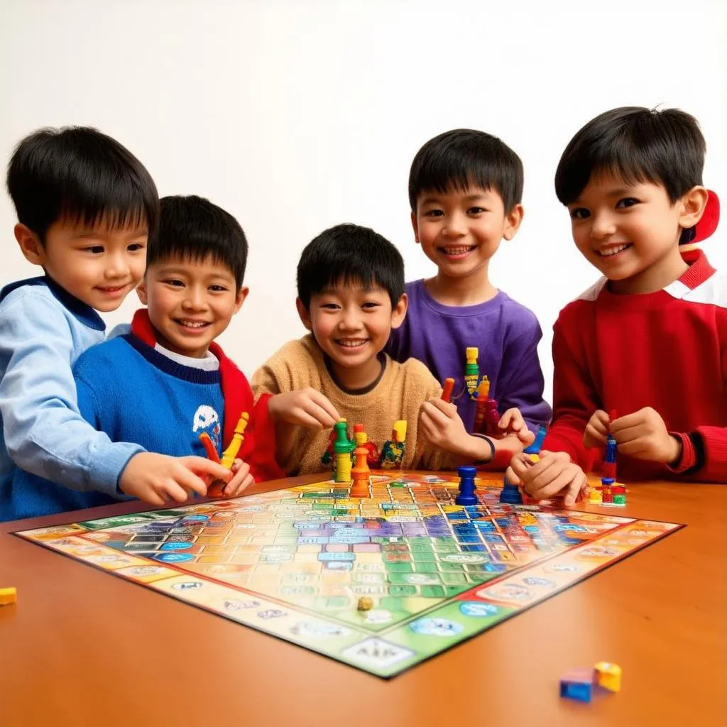 Trẻ em chơi board game