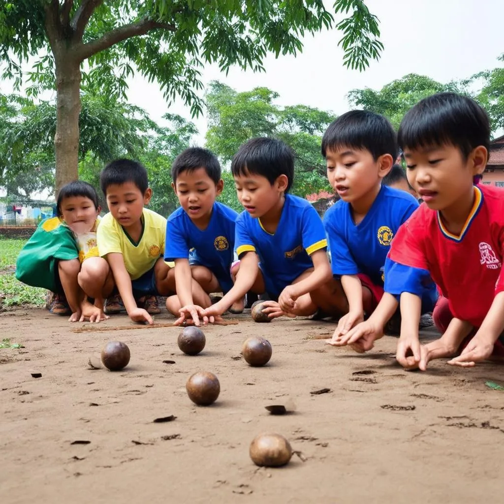 Trẻ em chơi dung dăng dung dẻ