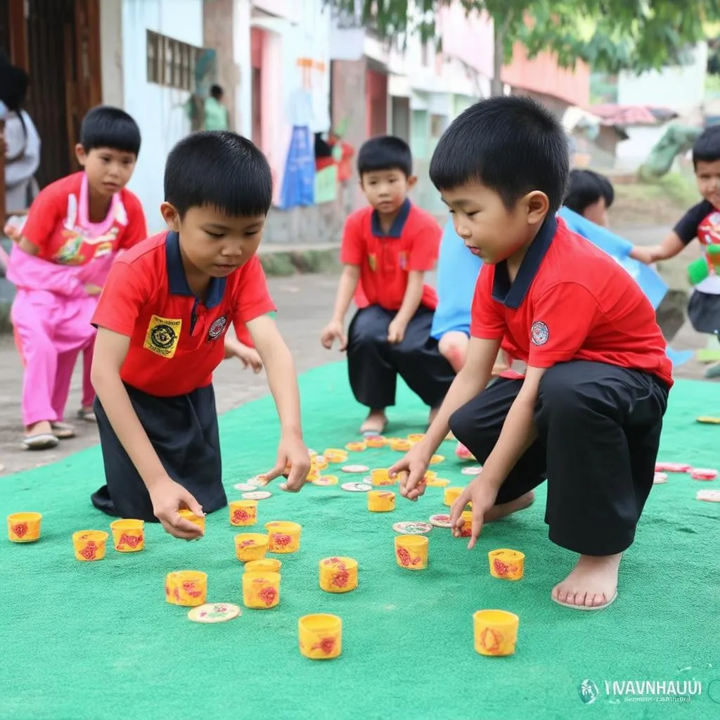 Trẻ em chơi ô ăn quan