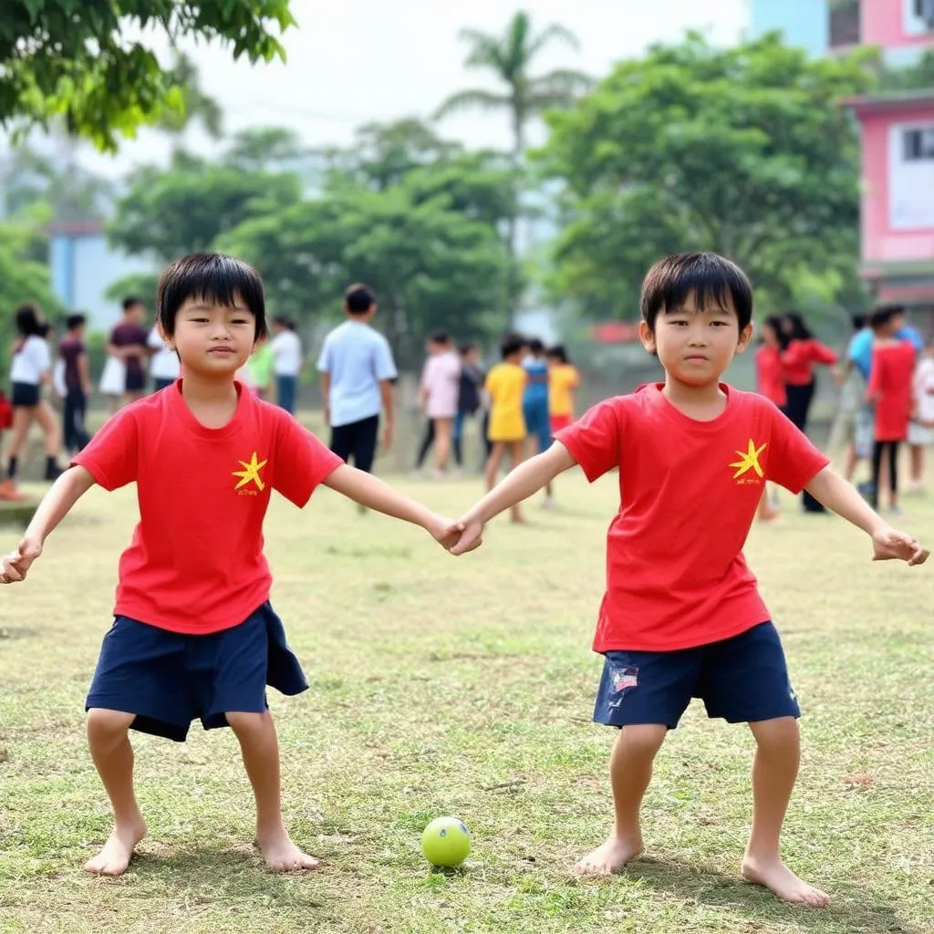 Trẻ em chơi ô ăn quan