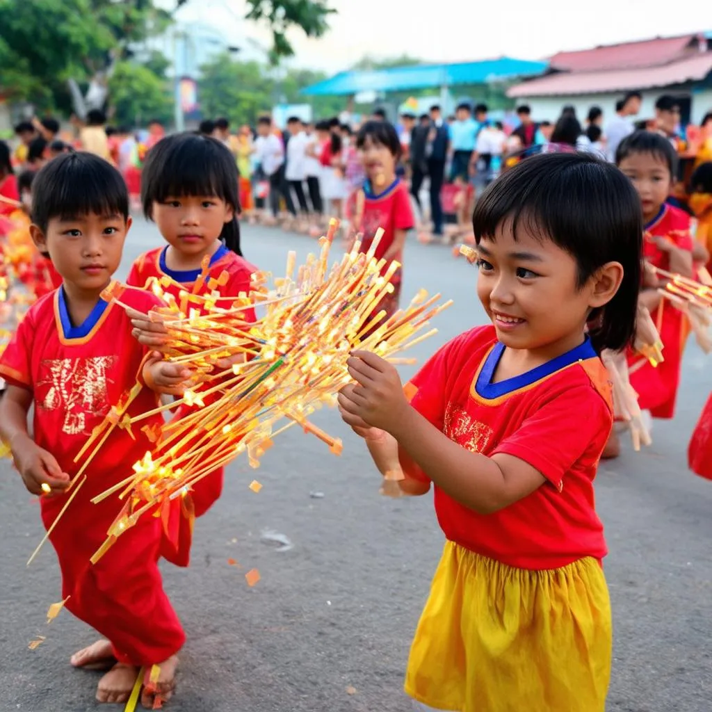 Trẻ em vui chơi Trung thu