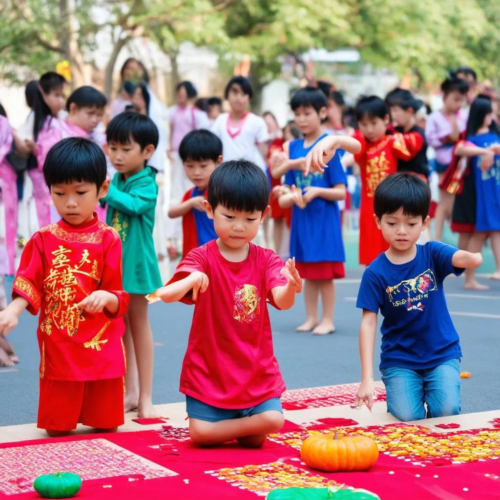 Trẻ em vui chơi Trung thu