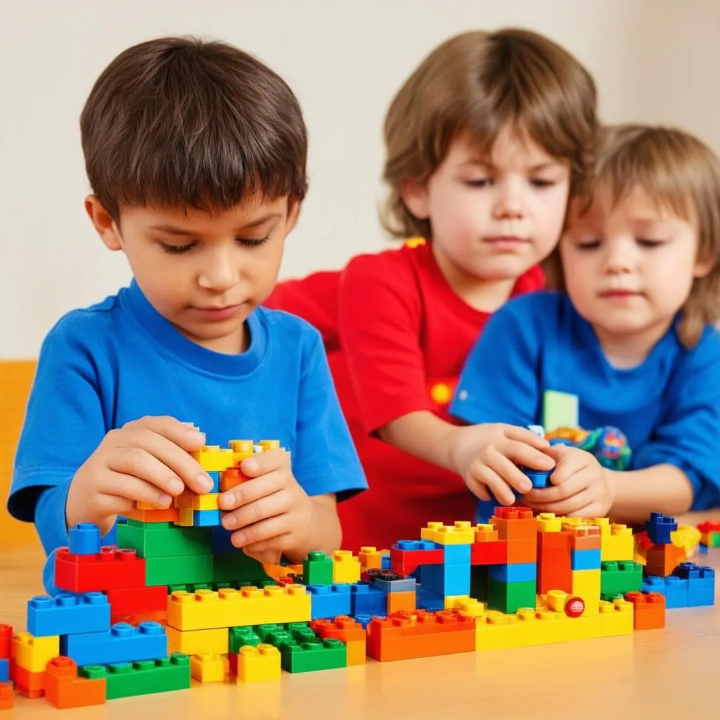 Trẻ em xếp hình lego