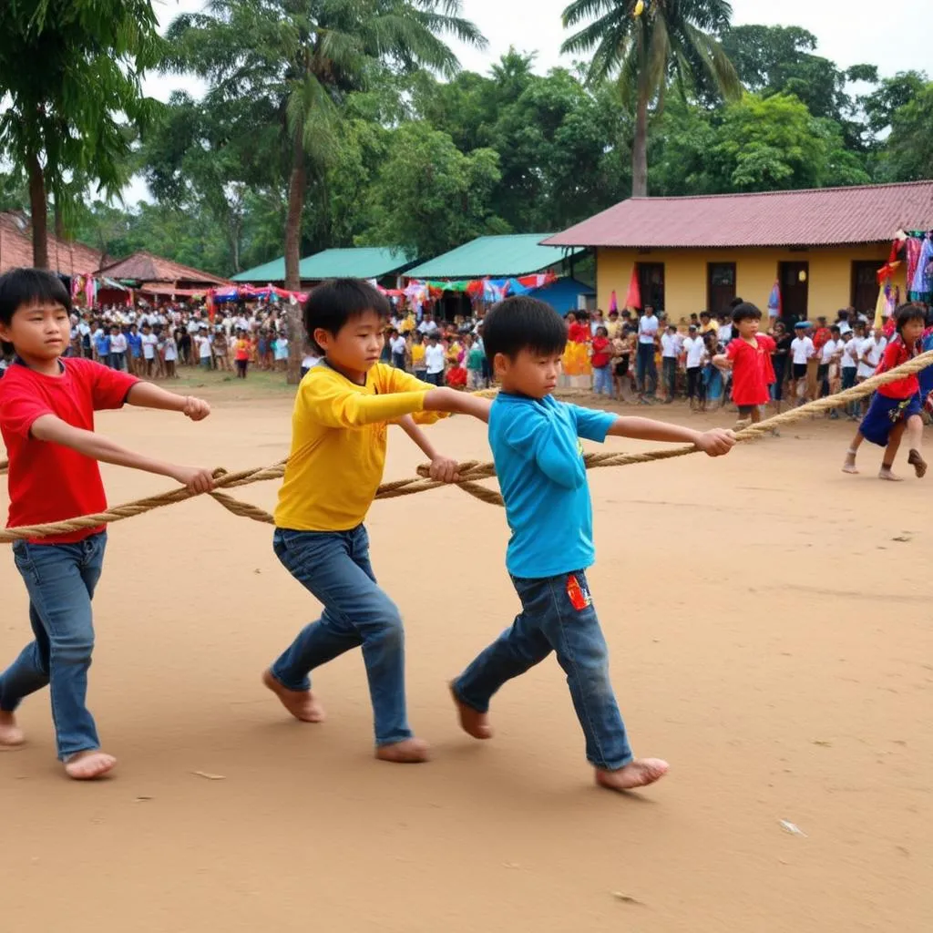 Trò chơi kéo co ngày xưa