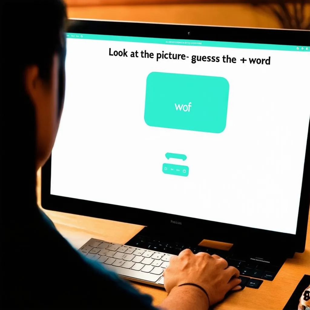 Trò chơi nhìn hình đoán chữ tiếng Anh trên máy tính