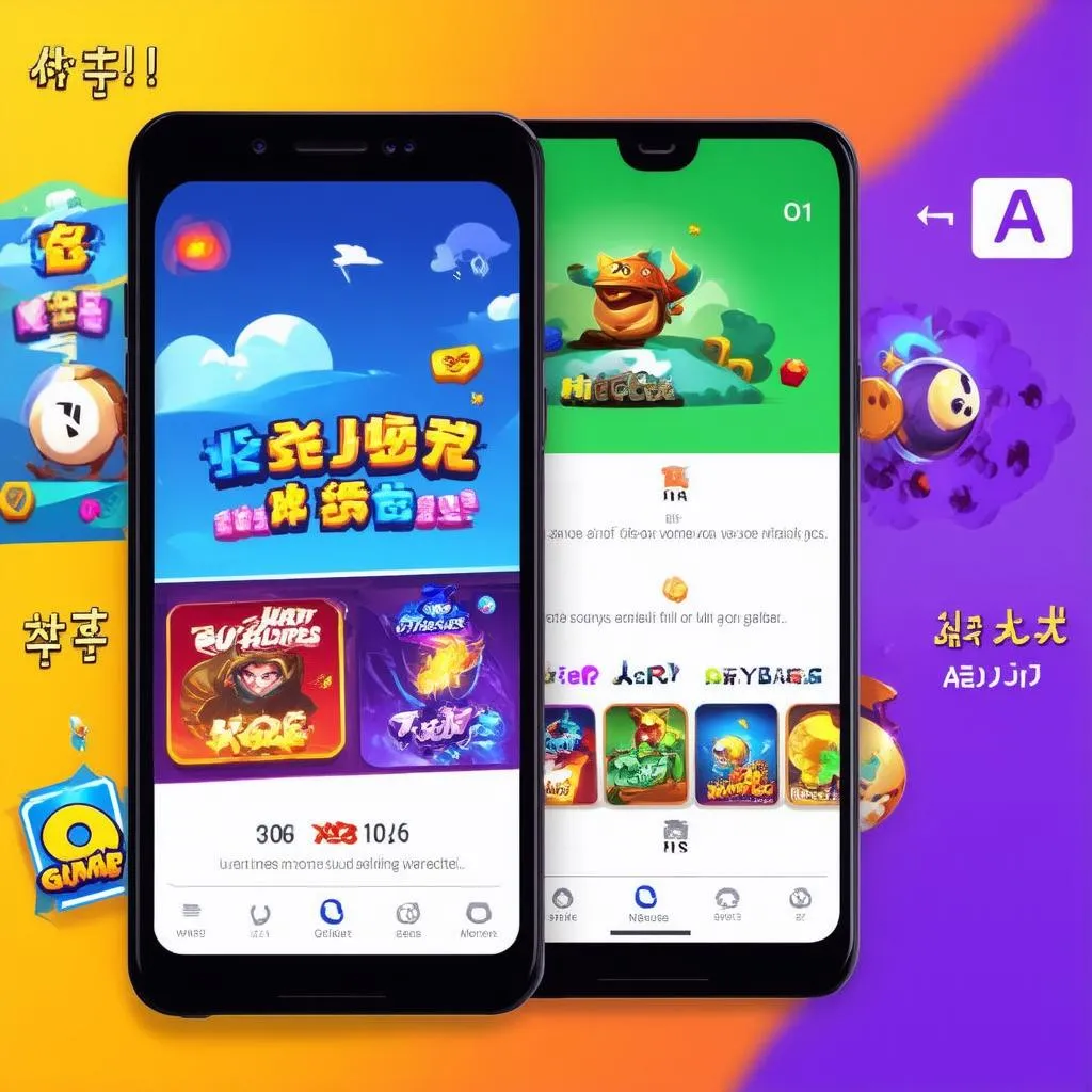 Game mobile với chữ cái A, Ắ, Â