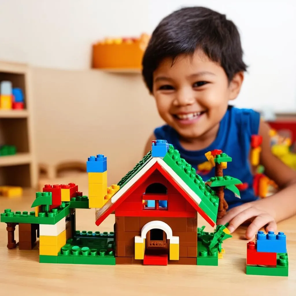 Xây dựng ngôi nhà bằng lego