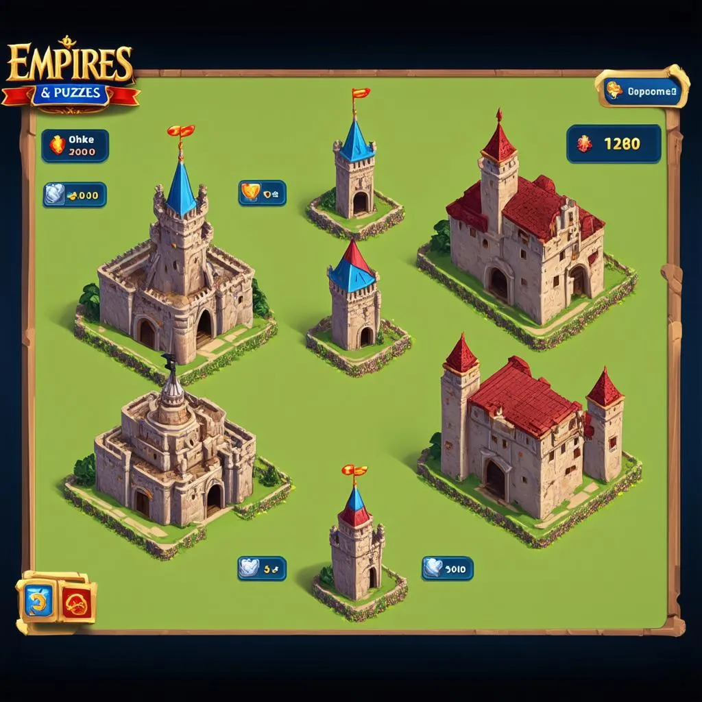 Empires and Puzzles base building