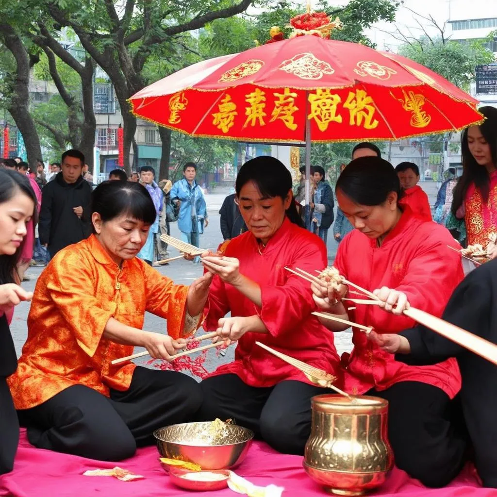 Chơi xóc bầu cua ngày tết