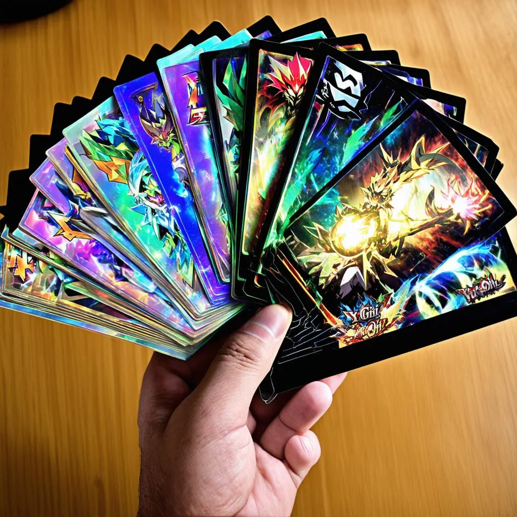 A collection of Yu-Gi-Oh! cards