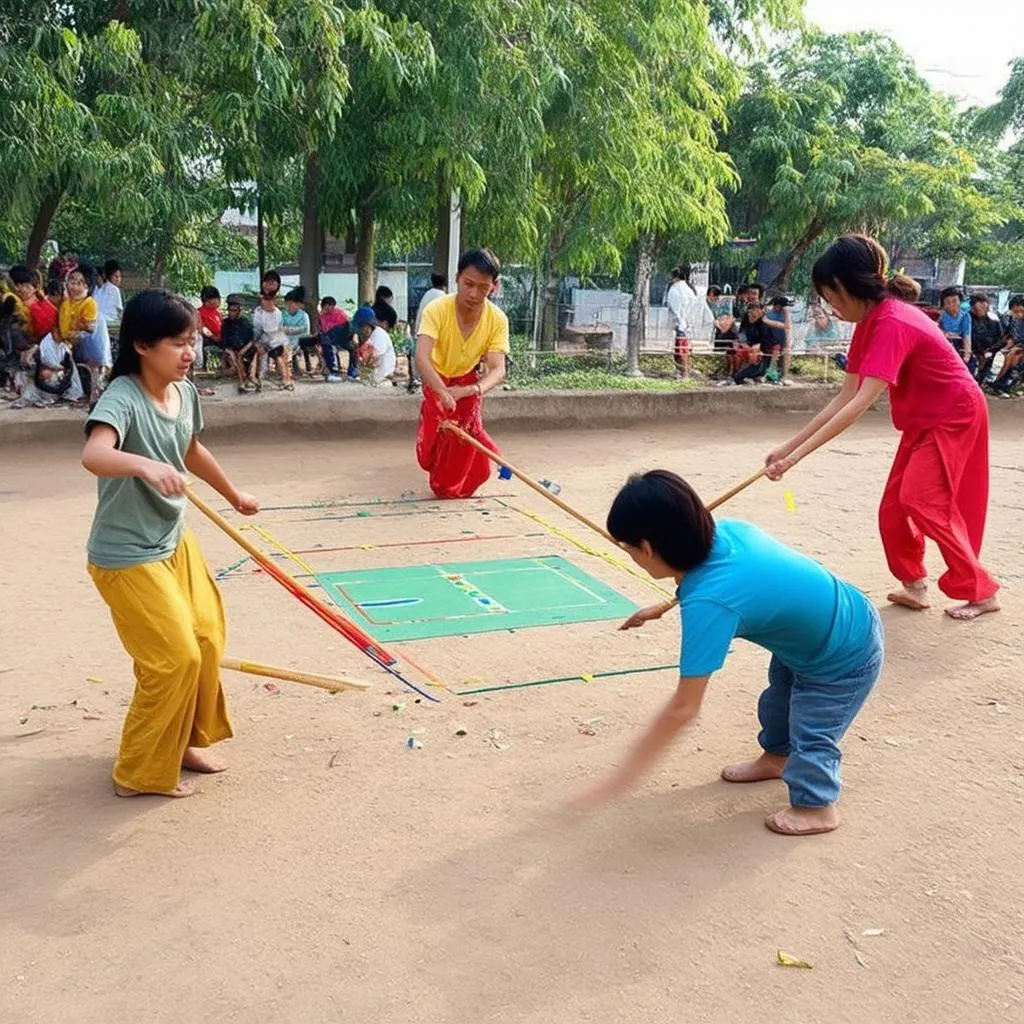 Hình ảnh trò chơi dân gian ngoài trời