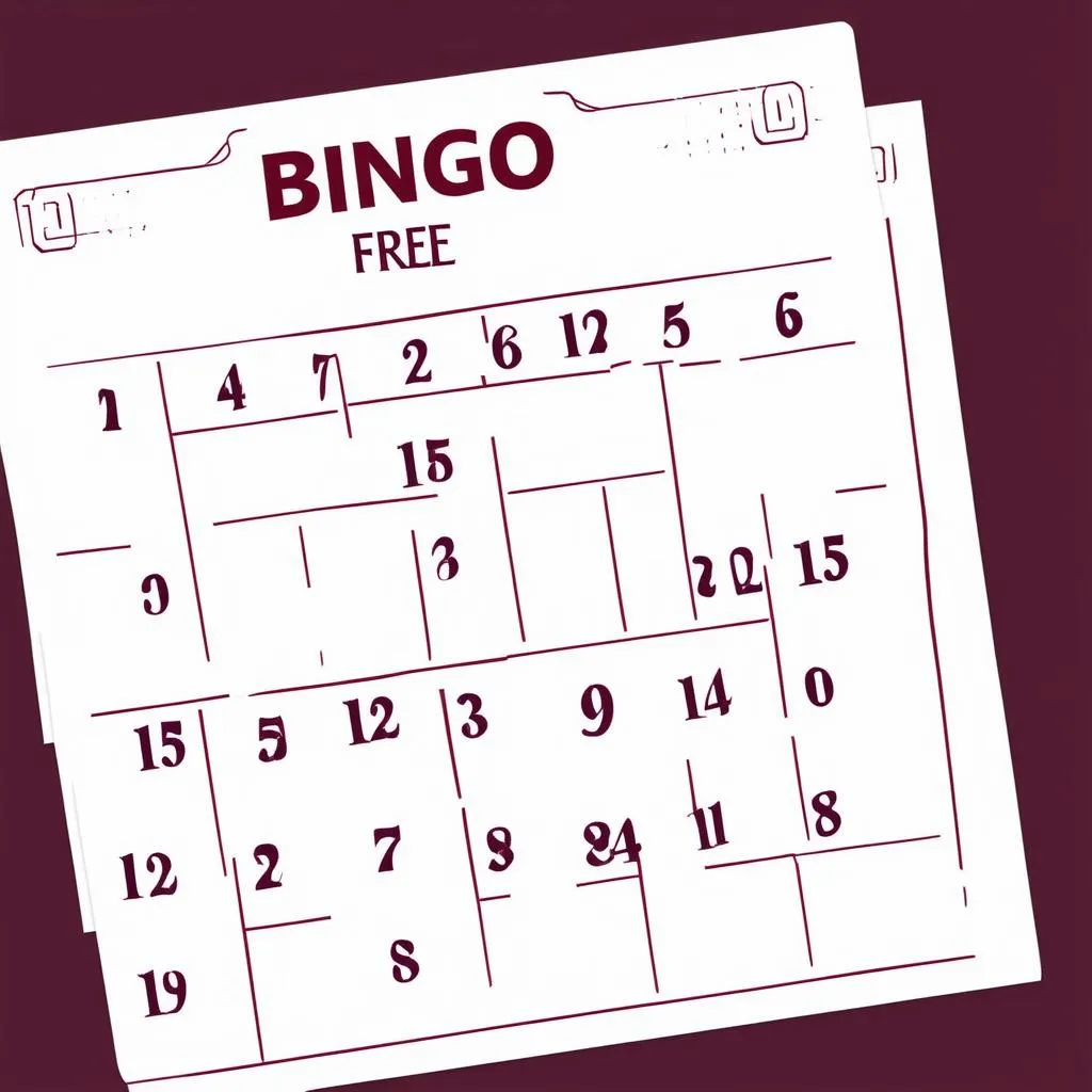 tấm thẻ bingo